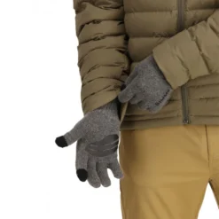 Simms Wool Full Finger Glove Steel -Exporteren Hengel Max Winkel 13540 030 2030r 4