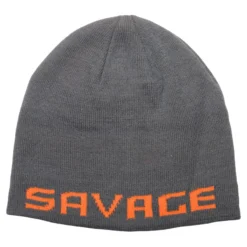 Savage Gear Logo Beanie, Rock Grey/Orange